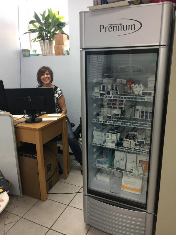 The Good Health Clinic, a low-cost clinic, lost their medicine refrigerator in Irma and hurricane relief funds provided a new one for their cxlients who still did not have electricity to be able to safely store their meds